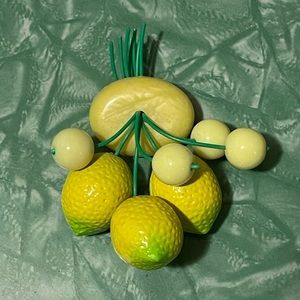 Luxulite Lemon Brooch